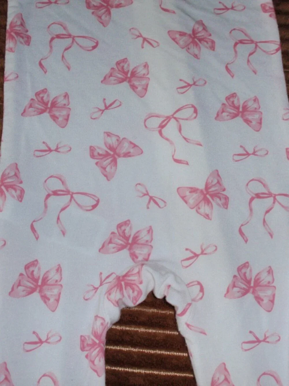 Tres Beau et Belle Baby Girl Footie One-Piece Pajamas Pink Bows Sz 0-3m Newborn